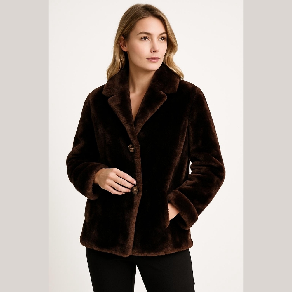 Vintage Mutton Brown Fur Coat